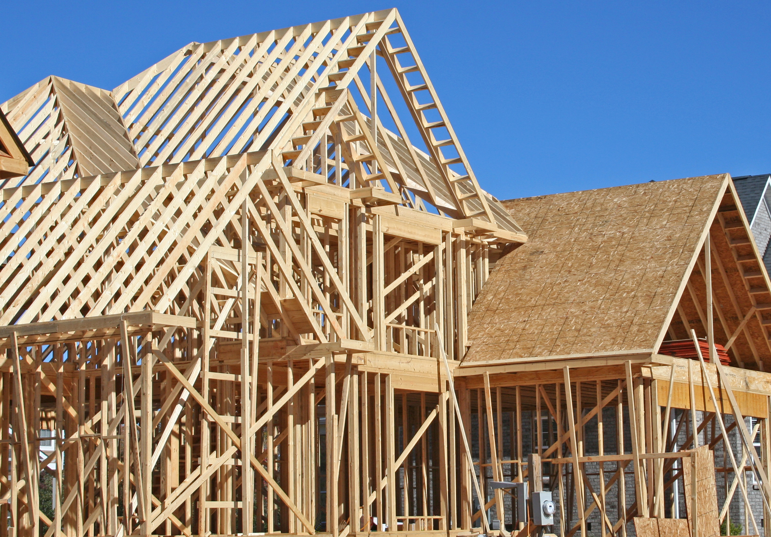 Framing construction building a house Framing construction building a house
